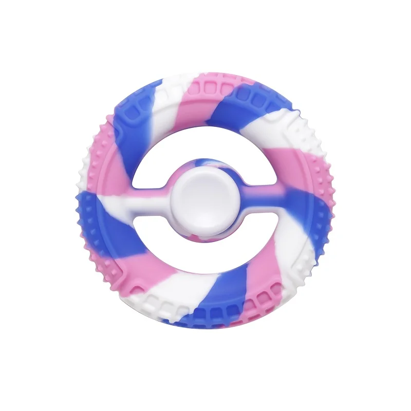 Decompression Silicone Squeeze Rotating Fluster Spinner Hand Grip Toy For Fitness