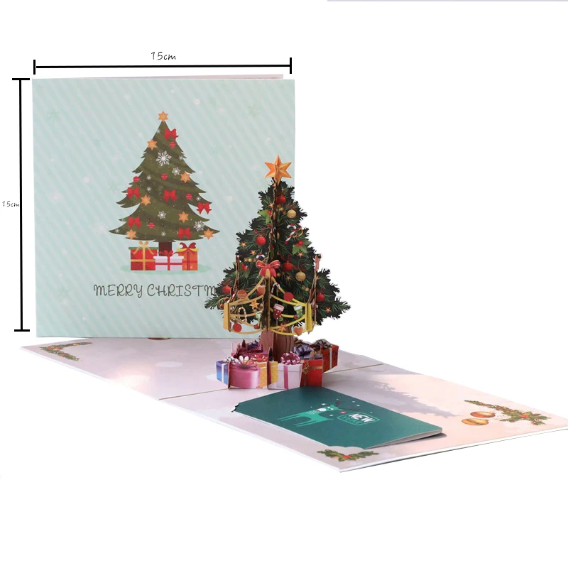  Рождественская открытка выдвижная елка Arbol De Navidad Mini 2020 в коробке набор 3d рождественских