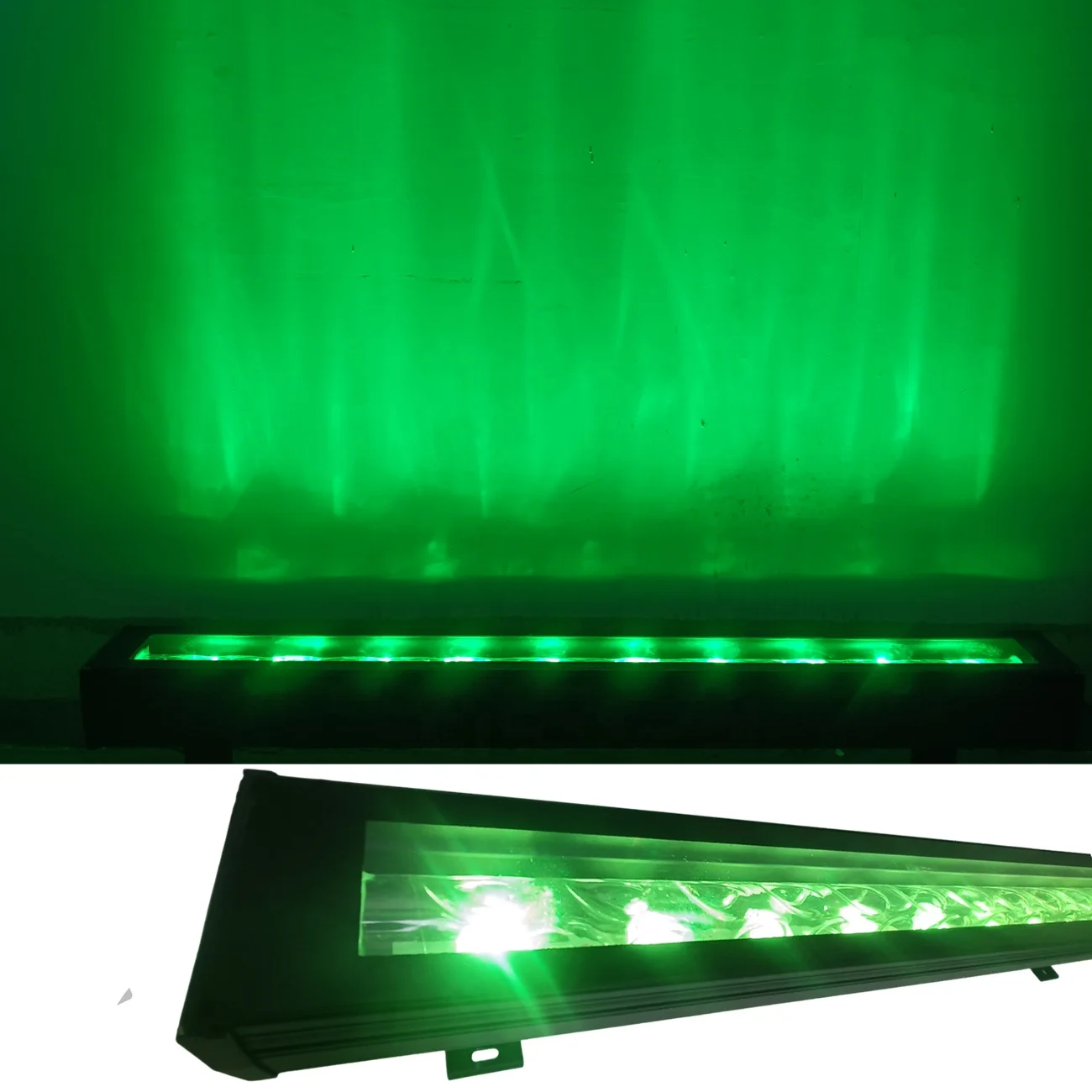 Зеленый 36 Вт DMX512 3D водяной узор динамическая линейная настенная шайба IP65 Наружное водонепроницаемое свадебное сценическое освещение