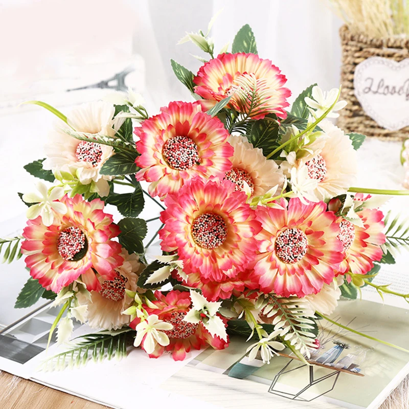 wholesale artificial gerbera  flower  bundle for garden landscaping decorative flowers