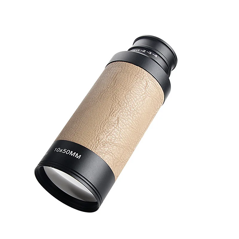 Hot Selling 10X50 Outdoor Bird-Watching Pull-Out Pirate Zoom Lens Telescope FMC Coated 50mm Objective Diameter