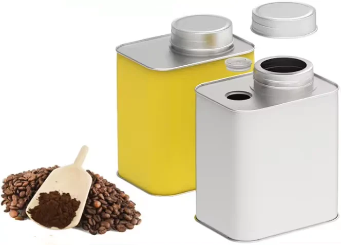 500g Capacity Metal Coffee Bean Packaging Matcha Tea Grain Metal Packaging Tin Cans