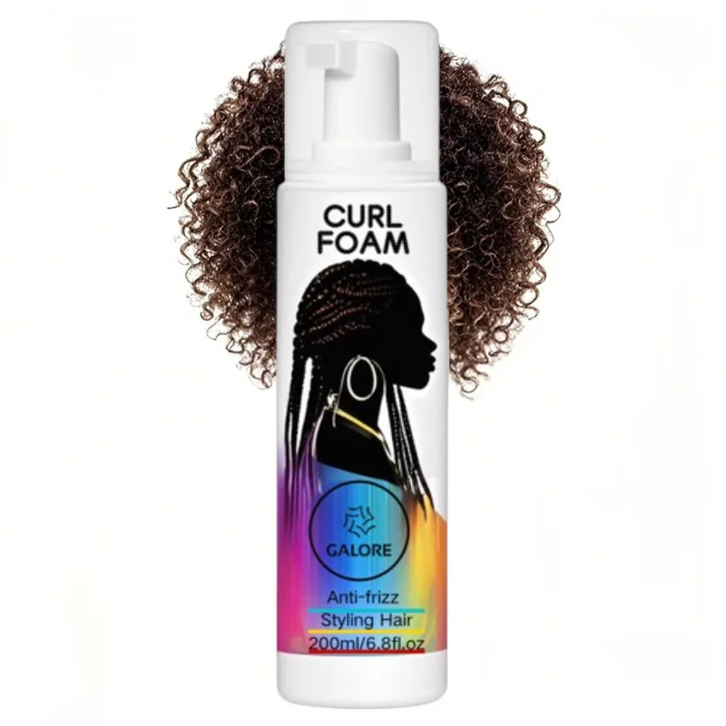 Private Label braids And Extensions Hair Mousse custom Organic Styling Organic Anti- Frizz Hair Foam Hair Extension Define Waves