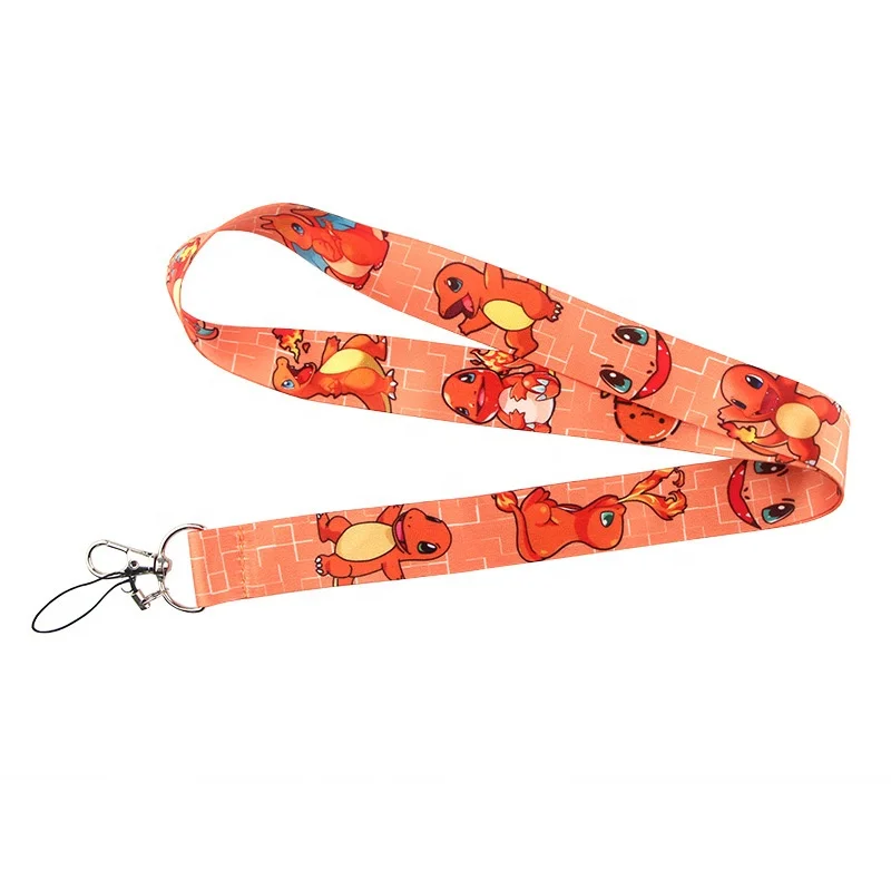 Cute Poke Mon Design Neck Lanyard Cartoon Anime Printed Pattern Strap Fashion ID Card Key Phone Keychain Lanyards for Fans