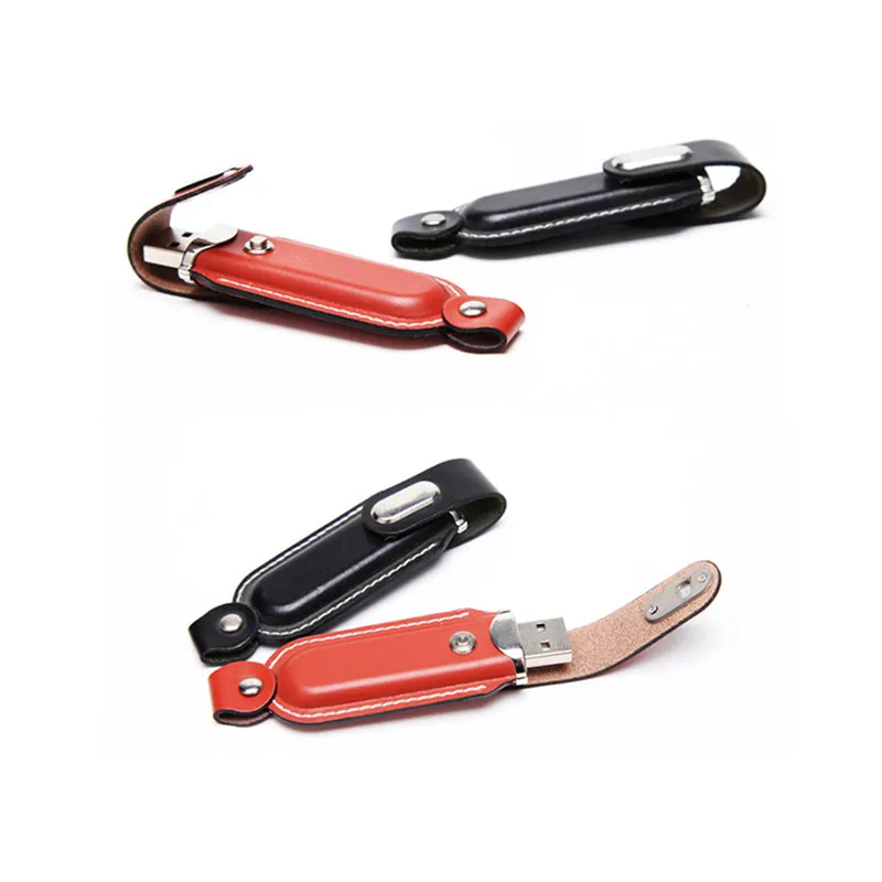 Кожаный USB флеш-накопитель, Рождественский дешевый рекламный подарок Bluk 2,0 3,0 2 ГБ 4 ГБ 8 ГБ 16 ГБ 32 ГБ 64 ГБ 128 ГБ, мини металлический