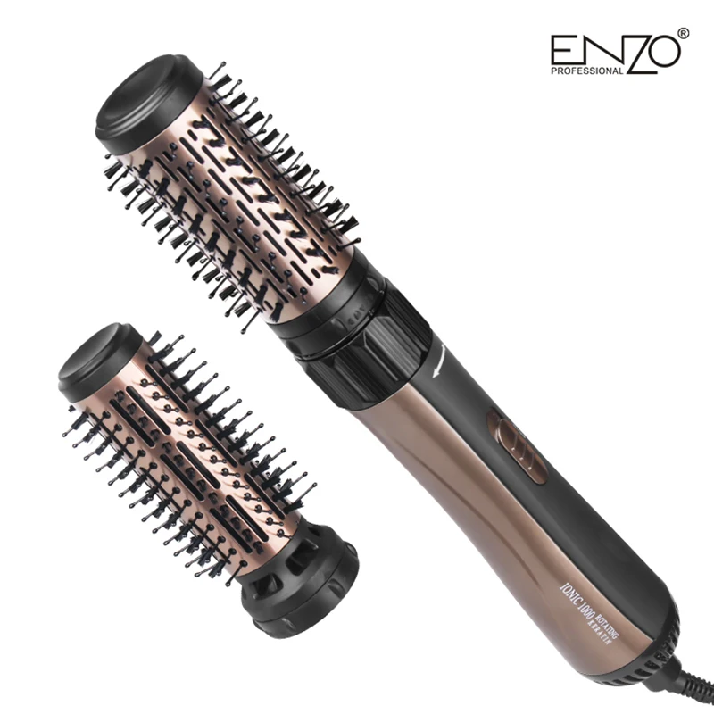 ENZO One Step Hair Dryer Volume Hair Styler Tools Hot Air Brush Blow Dryer Hair Curling Straightener Comb Electric brush