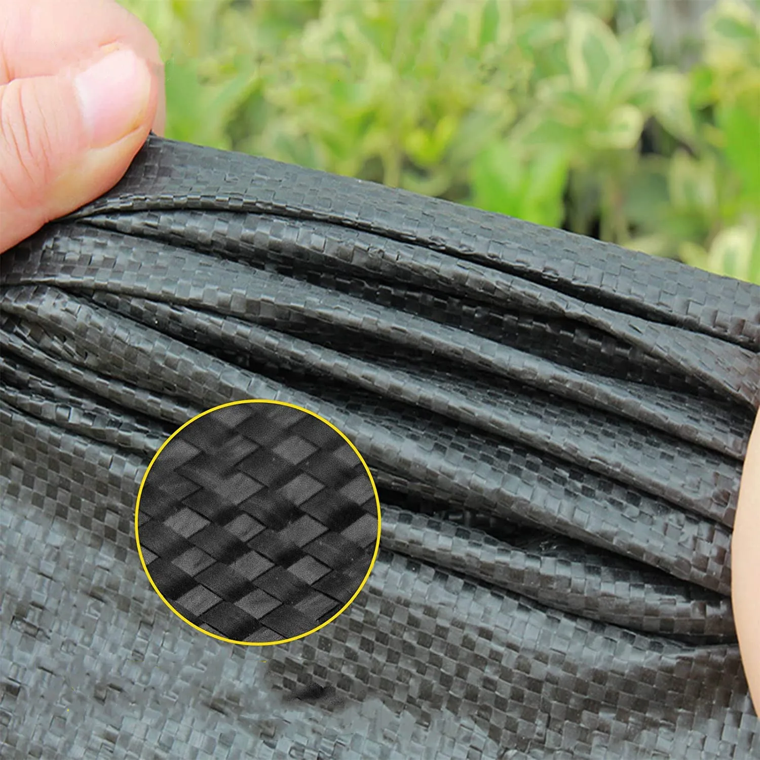 Heavy Duty 3.2OZ Woven Block Weed Barrier Mulch Ground Cover Mats For Garden Yard Landscape Weed Control