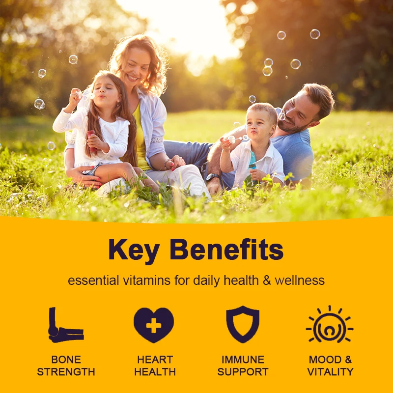 Alliwise OEM Food Supplement Immune System Protect 120pcs Vitamin D3 K2 Capsule