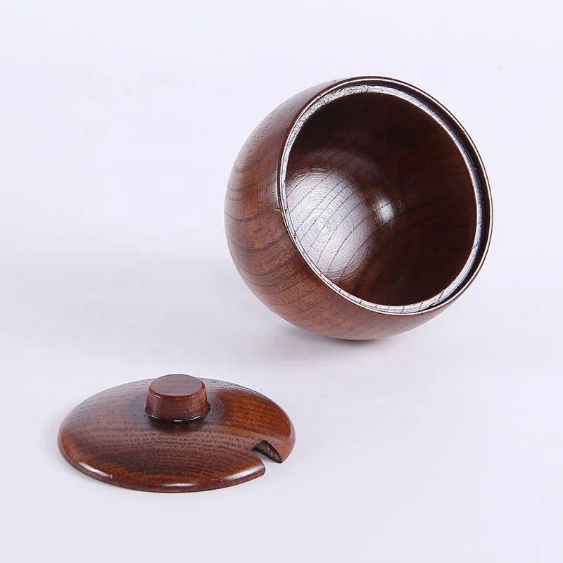 Japanese Seasoning Pot Creative Wooden Salt Pepper Shaker Pepper Bottle With Lid