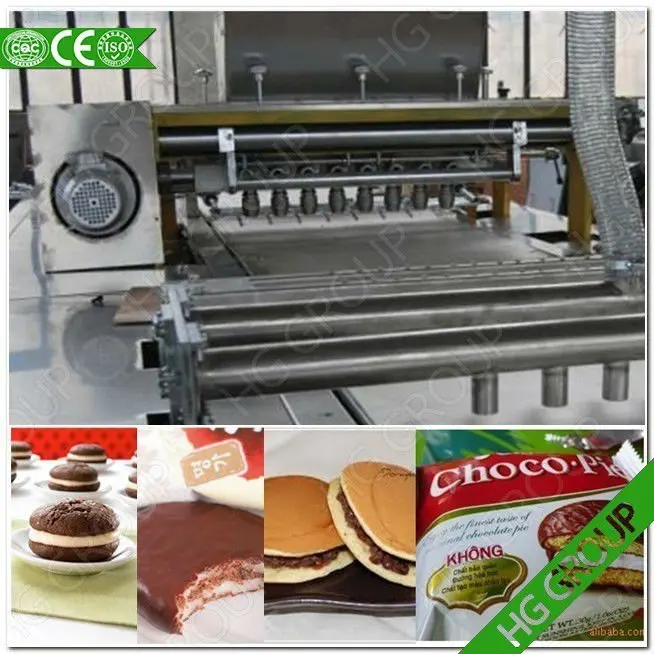 Sandwich Cake Baking Machinery Factory Price Delicious Chocolate Pie Making Machinery Cake Pie Making Machine