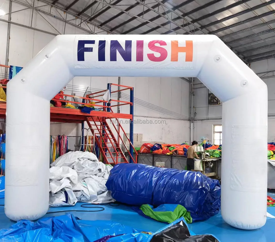 Outdoor inflatable event race archway marathon White Bright inflatable arch