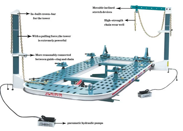JD-H1Collision car chassis alignment bench/car frame straightening machine