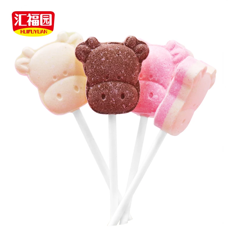 
Colorful fruit flavor cow shape hard pressed candy sweet snack 