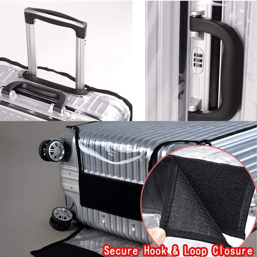 Luggage Protector Suitcase Cover Clear PVC Suitcase Cover Protectors Luggage Cover Waterproof for Wheeled Suitcase.