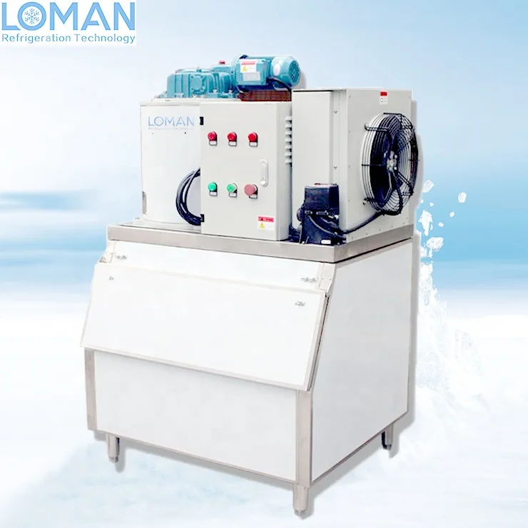 mini flake ice machine for fish seafood 1t 2t 3t