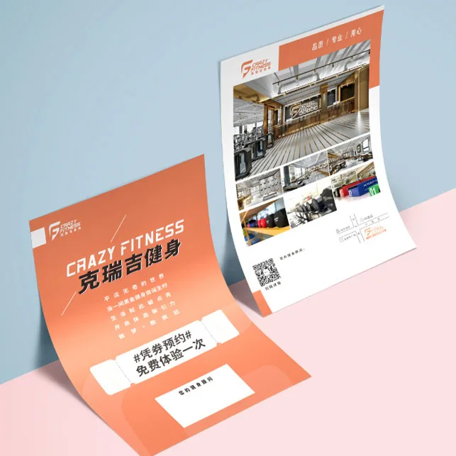 colorful printing coated paper thin flyers with printing logo custom brochure design and leaflet printing design