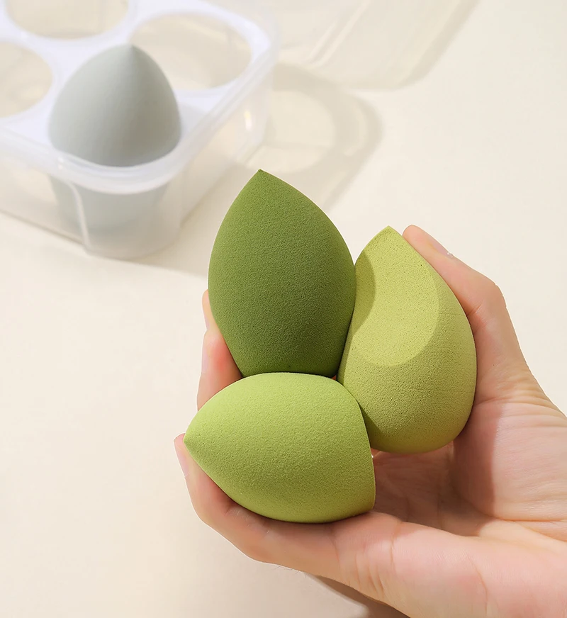 Wholesale  4pcs None Latex Soft Makeup Sponge  Beauty Sponge Set with Egg Box
