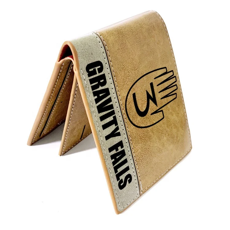 Оптовая продажа модных детских кошельков двойного сложения с мультяшным принтом