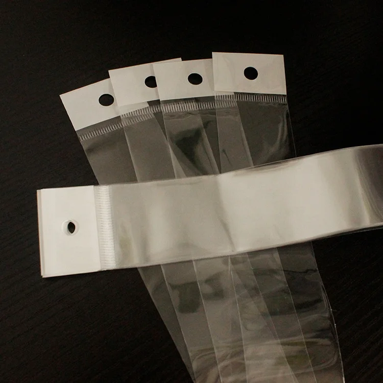 New Design Custom Size Self Adhesive CPP BOPP PP Opp Bags For Hair Extension Wig Packaging Plastic Bags