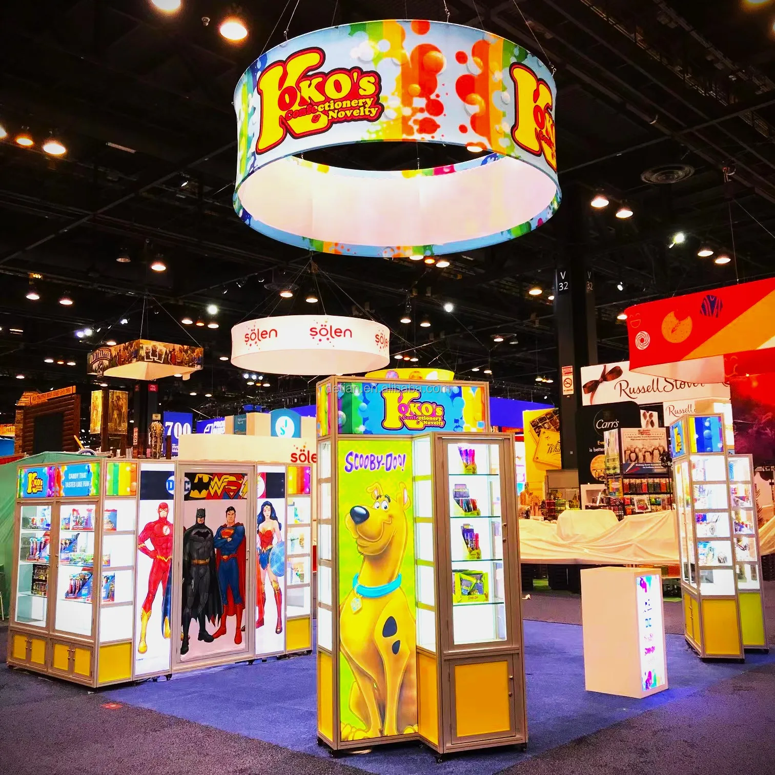 Detian offer 20 x 20 Modular Display Cases And Custom Aluminium Backlit Design Exhibition Trade Show Booth