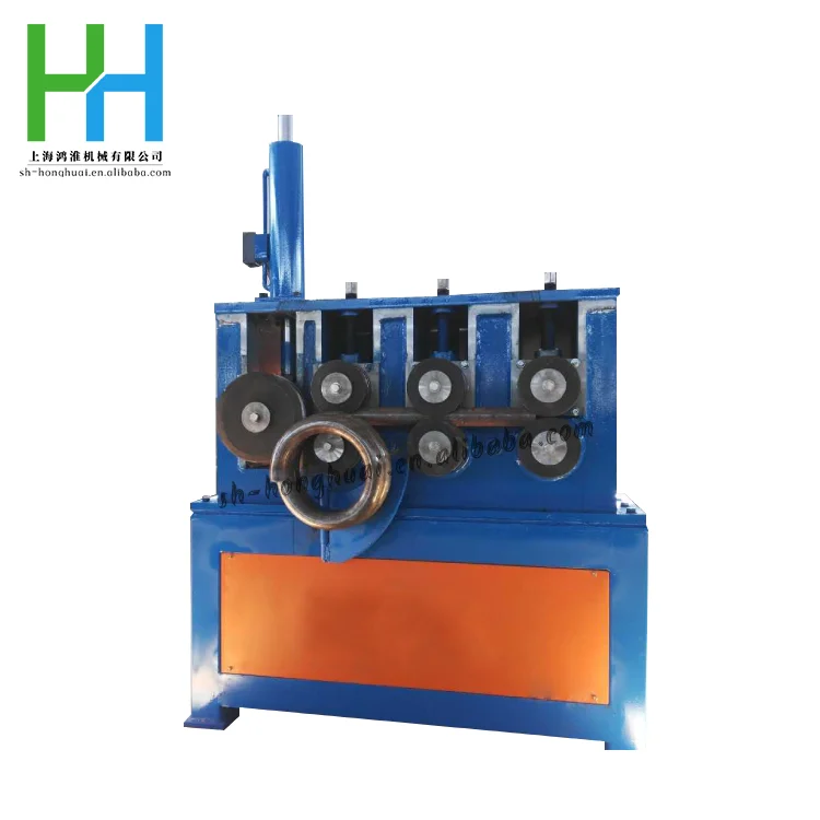Seven-roll spiral profile tube coiling machine Heat exchanger tube rounding machine One-time forming tube bending machine