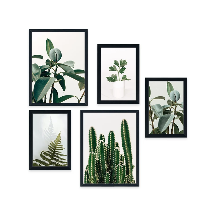 Wamshin 2.5mm mdf board 1.8mm clear glass 25*12mm moulding black A4*2 18*24cm*3 mdf wood picture photo WALL ART FRAME