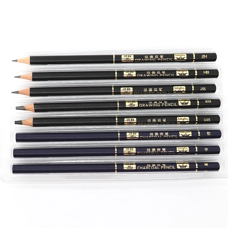DRAWING Pencil 2H HB B 2B 3B 4B 5B 6B 8B more 14B PVC Pet Packing