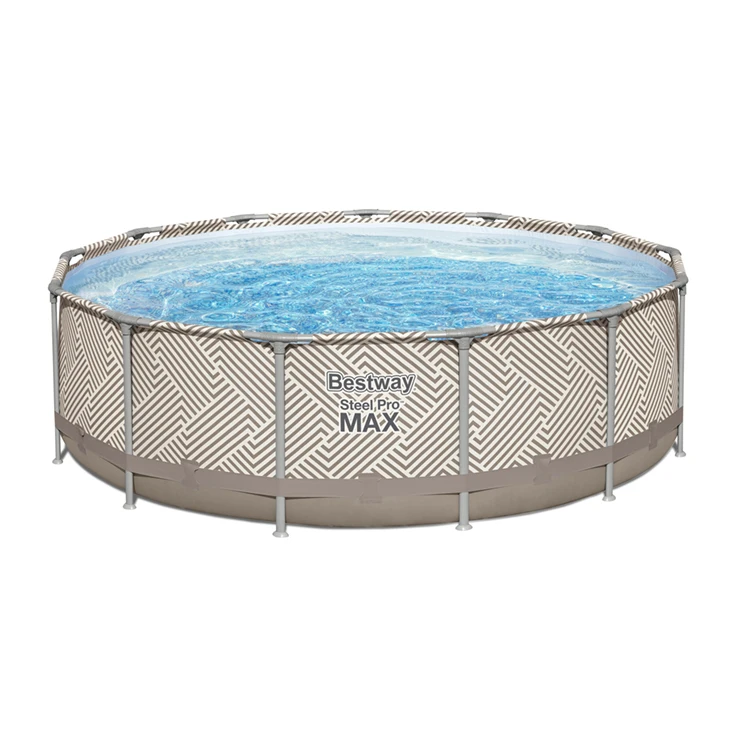 Bestway 561FY сталь Pro Max Piscina открытый складной сад ПВХ круглый наземный бассейн с навесом
