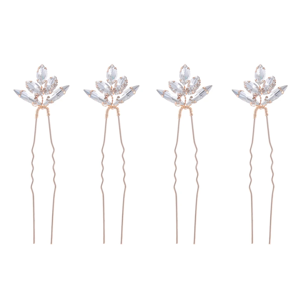 Crystal  Hairpins Handmade 5pcs A Set  Bridal Hair Pins Bridal Hair Accessories