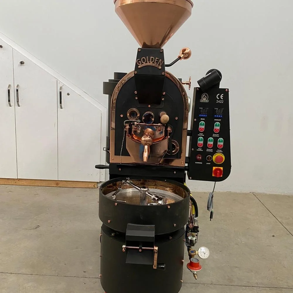 GR1+ Coffee Shop Roaster, 1,5 KG Coffee Bean Roaster Electric-LPG-Natural Gas-Propan Supply Double Wall Drum Turkish Coffee
