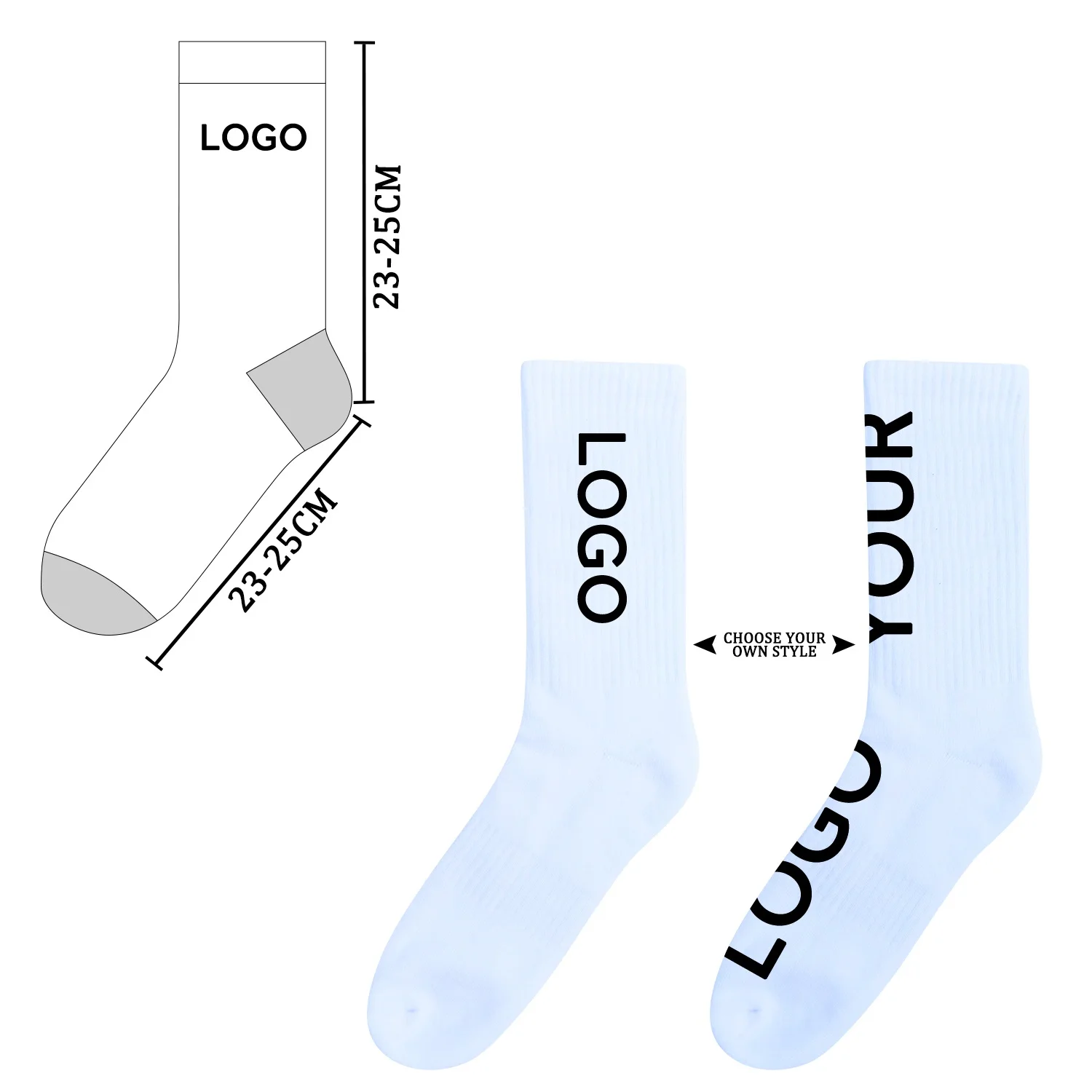 OEM Экипаж тренажерный зал захват Вышивка Женщины компрессионный Баскетбол логотип мужские дизайнерские махровые спортивные носки на заказ