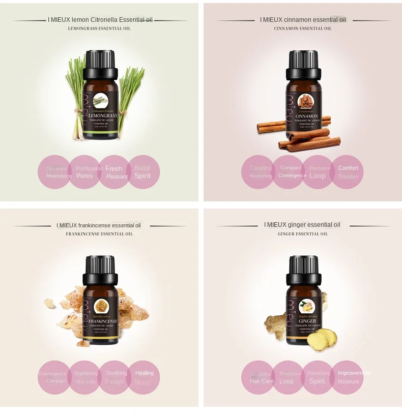 Muliya wormwood ginger rose massage breast enhancement essential oil compound plant essential oil 10ml factory direct sales