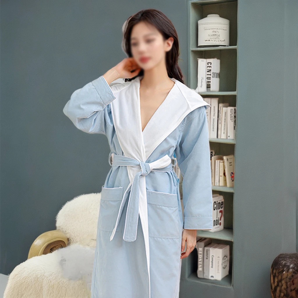 Зимний теплый халат на заказ женская одежда халат высокого качества спа Халат хлопковый милый длинный домашний халат