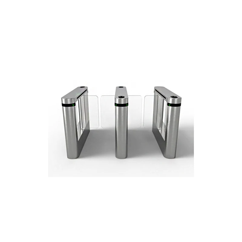 Customizable 304 Stainless Steel Turnstile Supermarket Security Barrier Gate with Fingerprint Recognition & Logo Induction Swing