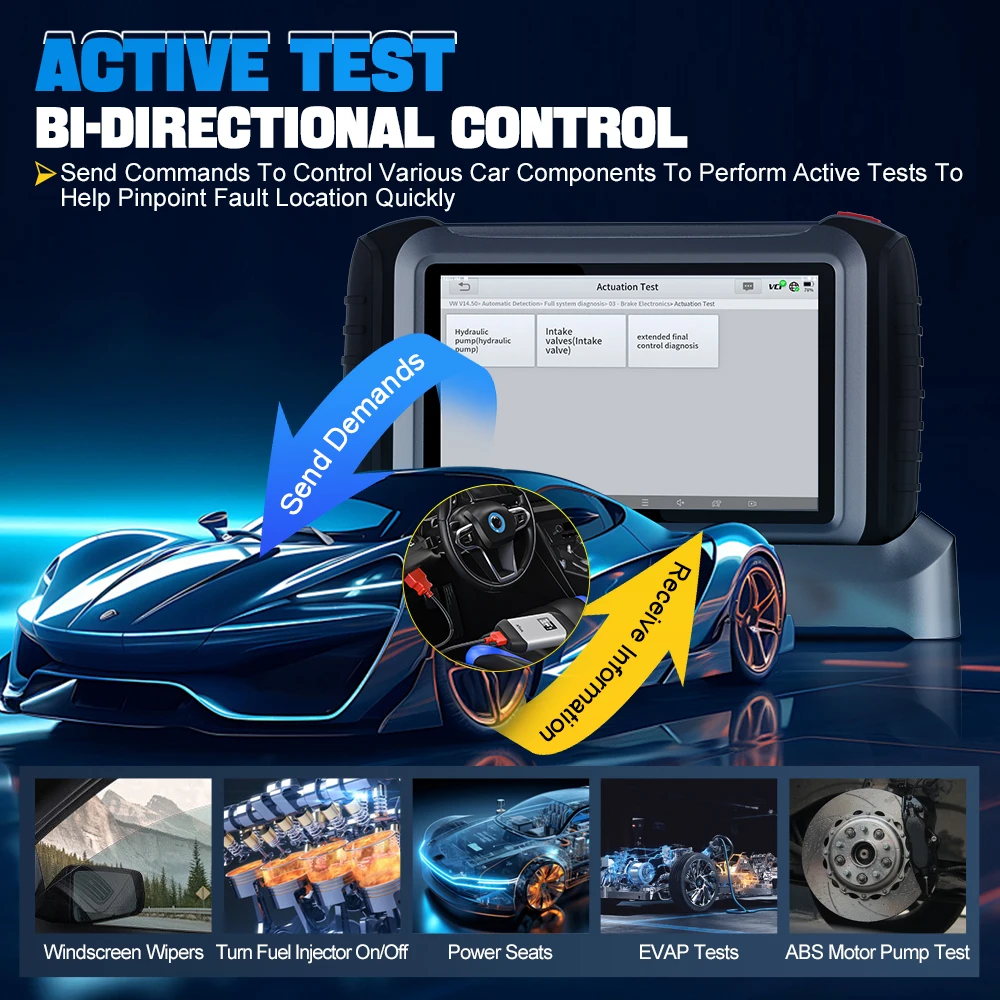 Новый XTOOL IP919 двунаправленный диагностический инструмент с FCA DoIP OBD2 автомобильный сканер IMMO 42 + функции автомобиля аппарат