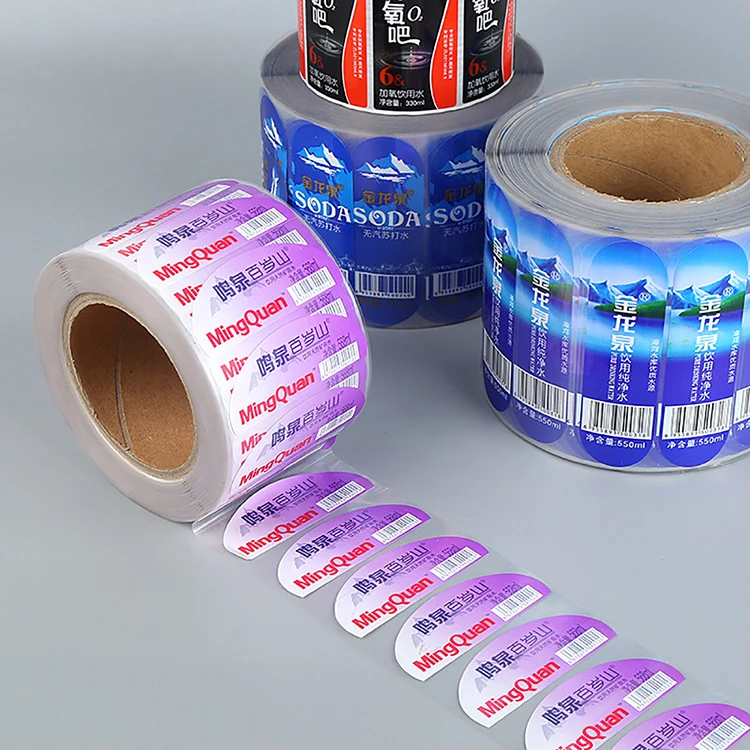Packaging label Adhesive Paper Sticker Printing Custom Printed Water Bottle label