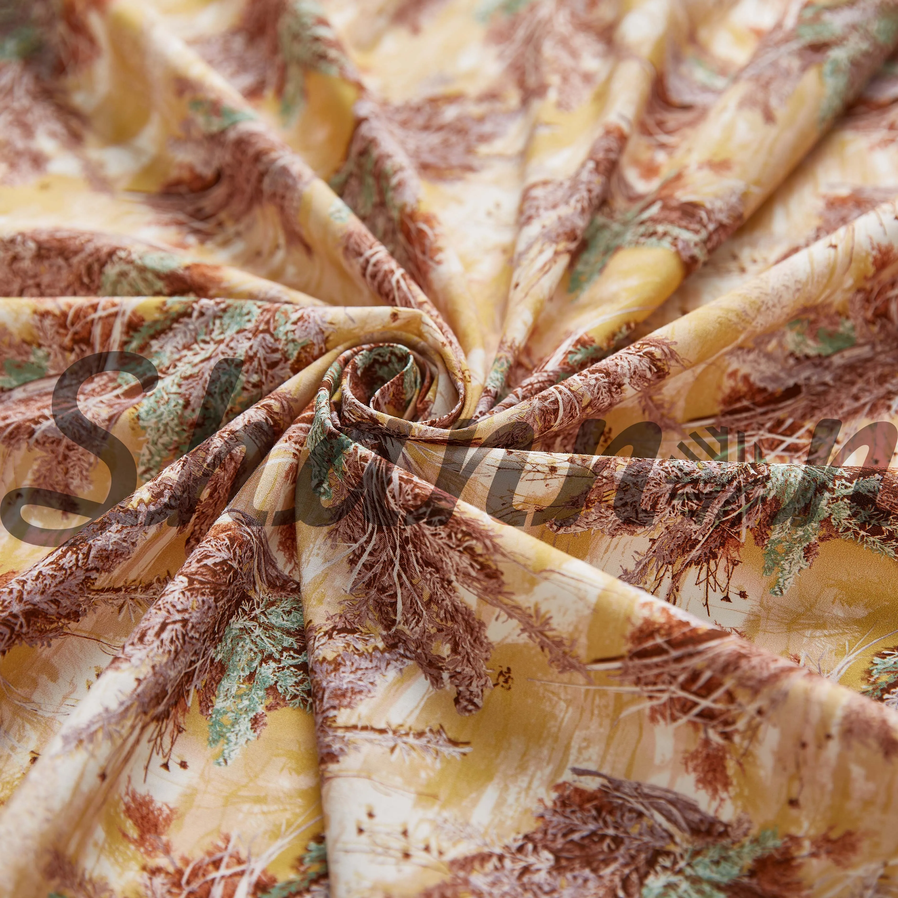 New design digital print 79% cotton 21% silk 100gsm woven poplin fabric soft and smooth for dress shirt