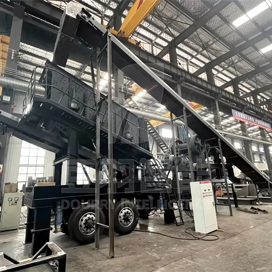 Mining quarry mobile coal rock impact stone crushing and sand gravel screening plant primary concrete waste crusher for sale
