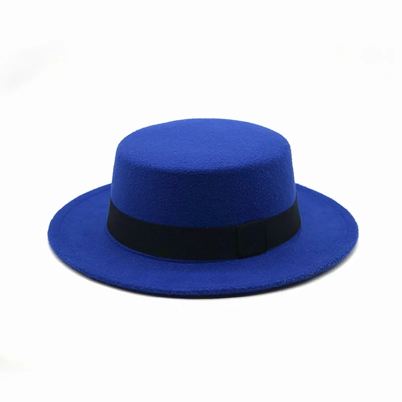 A479 Winter Autumn Simulation Woolen Women Men Ladies Fedoras Top Jazz European American Round Bowler Hats