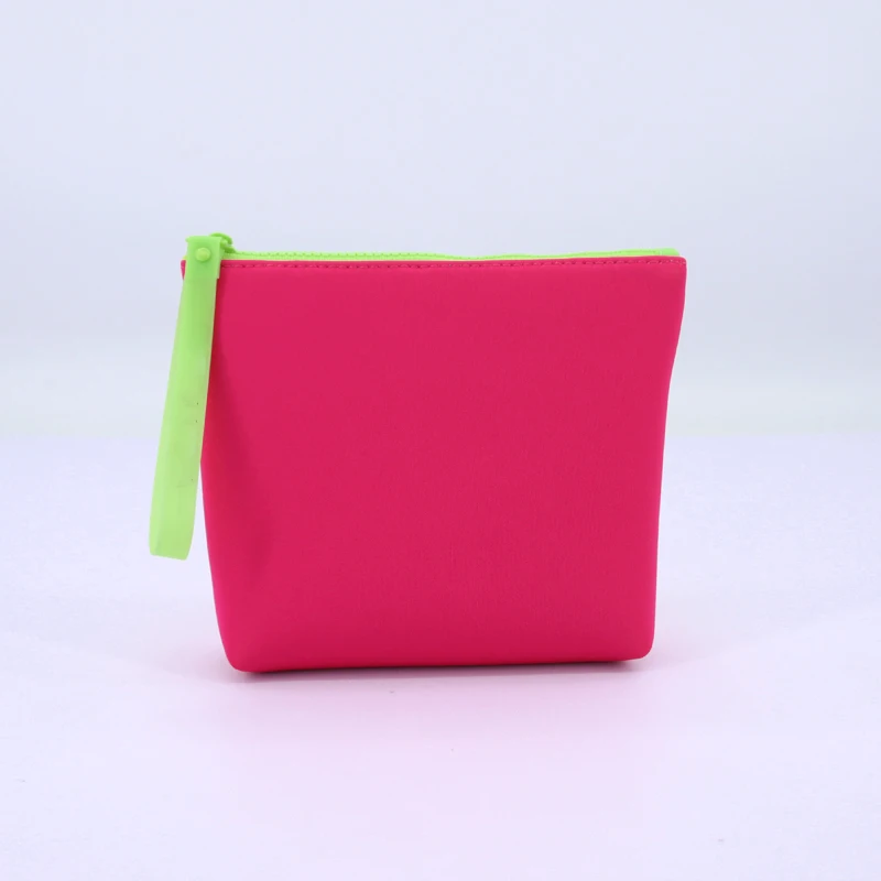 BSCI Neoprene Waterproof Portable Reusable Toiletry Bag Neoprene Pouch Bag Neoprene Makeup Bag