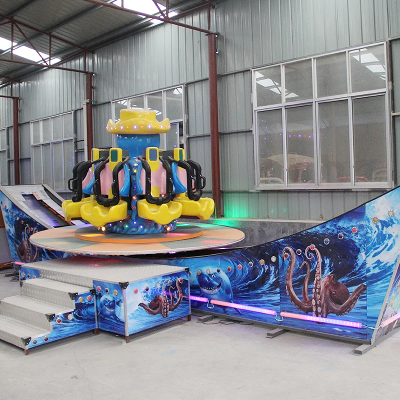 New Carnival Rides Amusement Park Games 8 Seats Octopus Ride For Kids