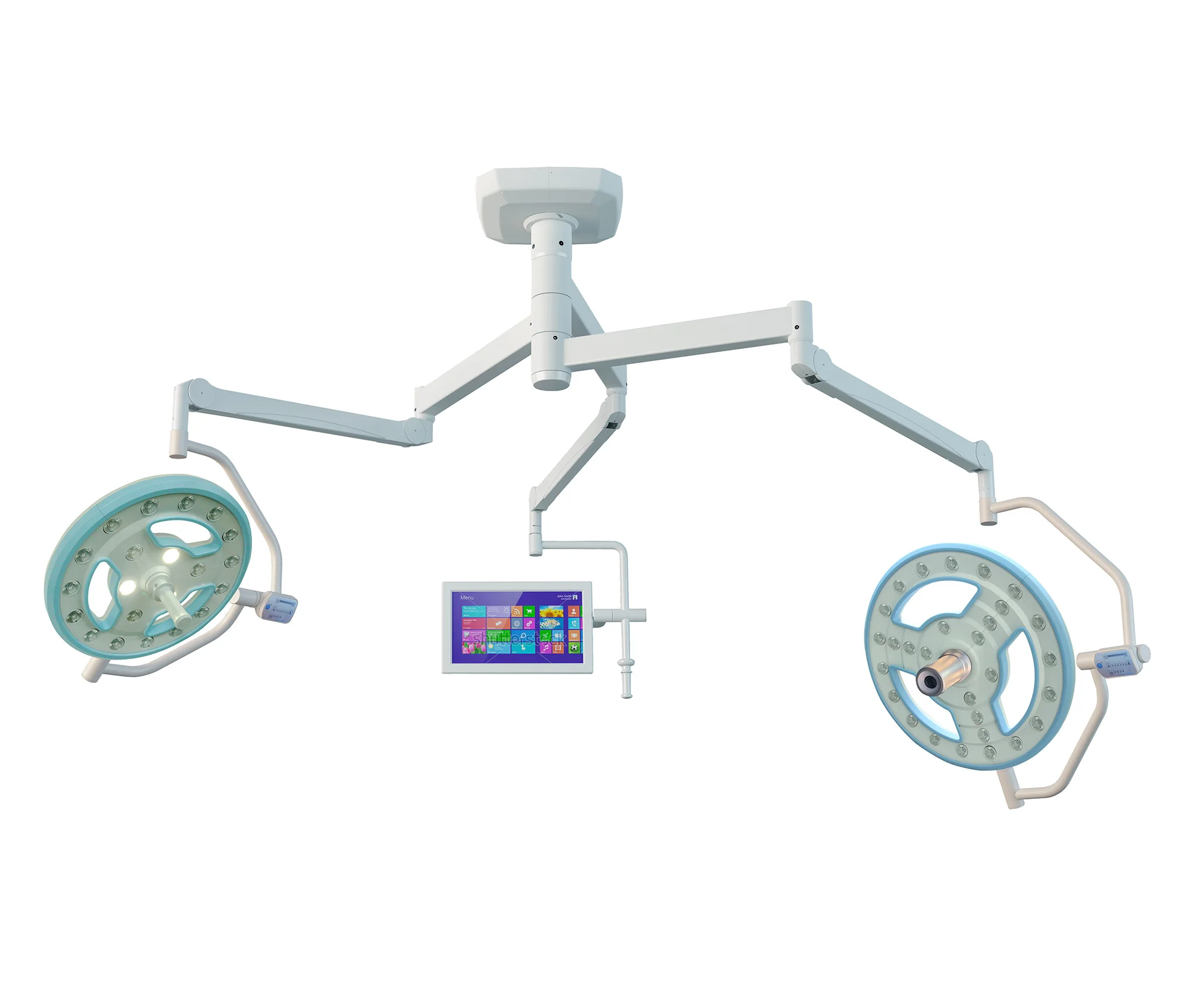 Surgical Light 140000 Lux Shadowless Operating Led Headlight Surgical Ot Lamp With Double Arm