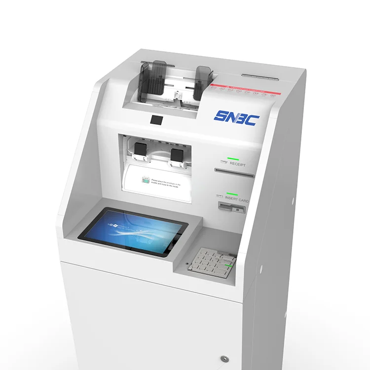 SNBC CDM Modern Design Cash Deposit Machine Undercounter bank cash deposit atm machine with Cheque Scanner Bill Acceptor
