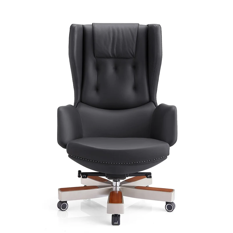 King size genuine ceo chesterfield leather office chair height comfortable real leather comfort office chair