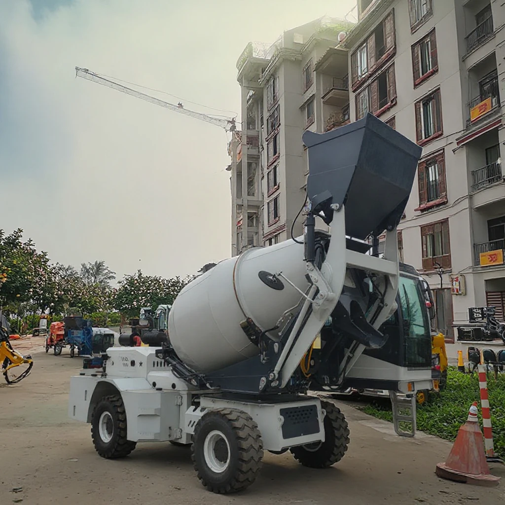 Hot Sale New Self-Loading Concrete Mixer  2cbm 3.5 cbm 4 cbm 6.5 cbm EPA/Euro5/CE  Pump Engine Motor Gearbox Gear