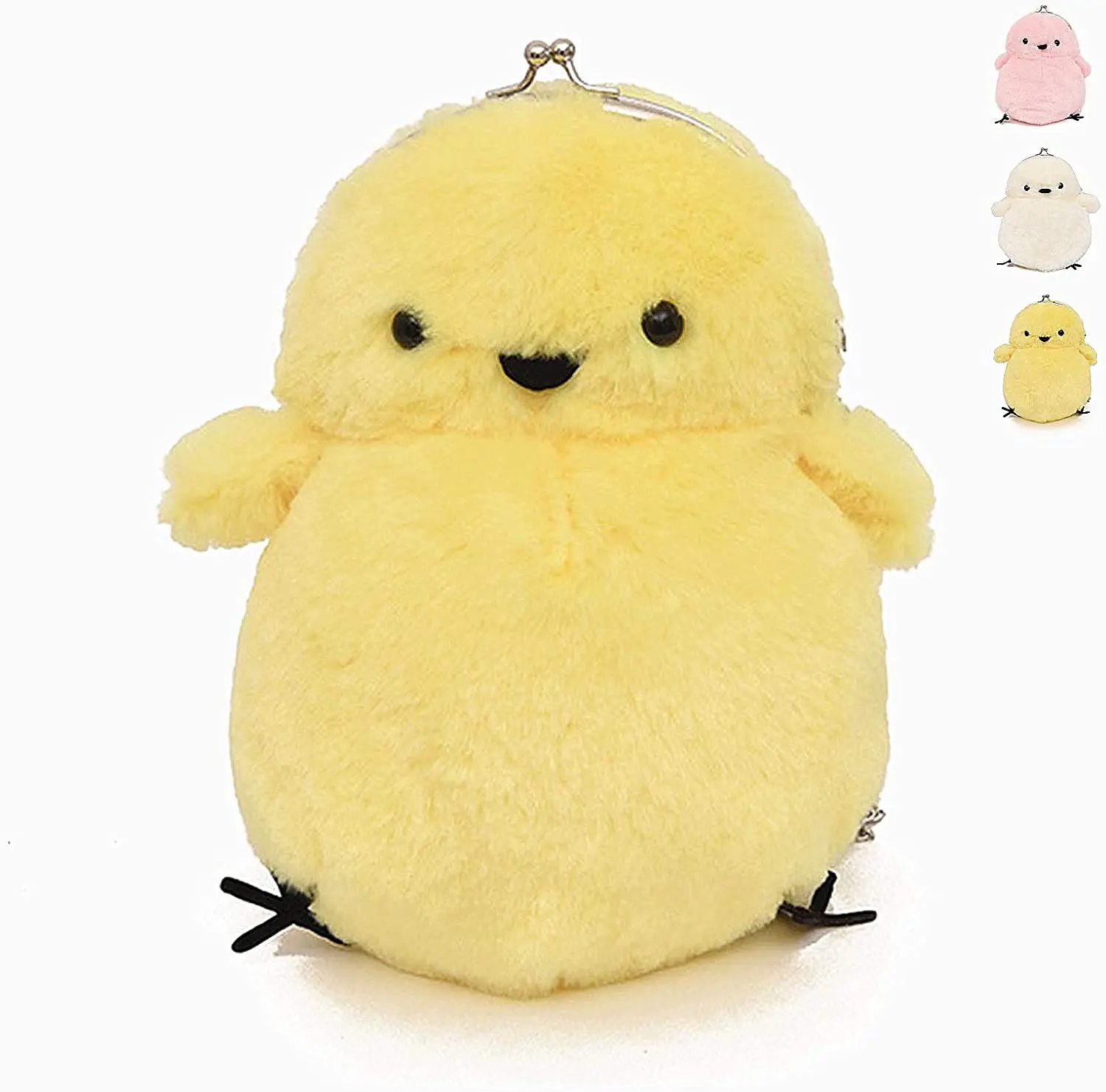 NEW Cute Chick Shaped Purse Crossbody Bag  LEVIN Fluffy Fur Coin Wallet Pouch with Chain Strap Animal Handbag