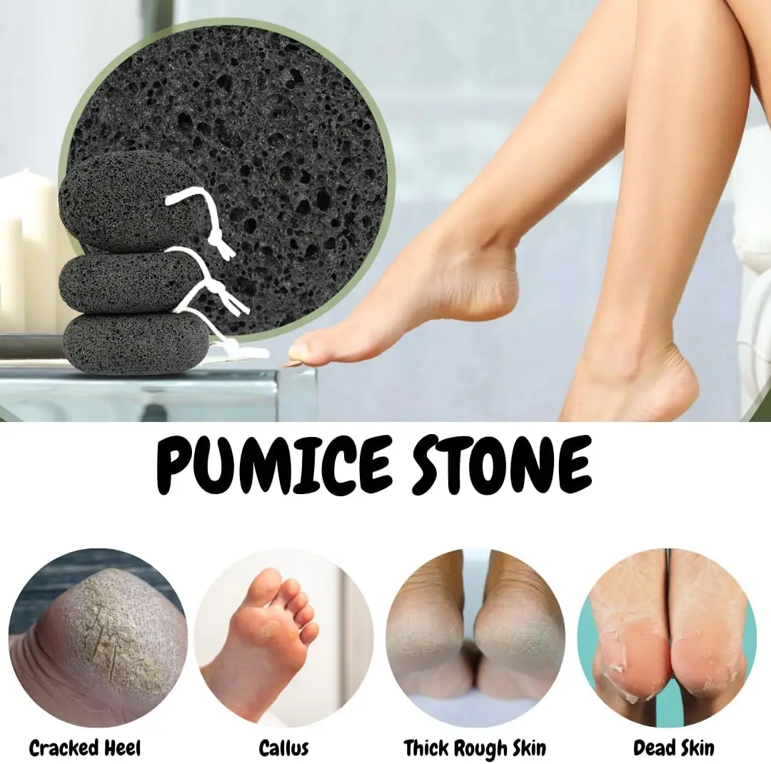 Cheap Oval Volcanic Dead Skin Remover Basalt Foot Scrub with Pumice Stone Easy to Remove Callus Lava Rock for Feet Care Products