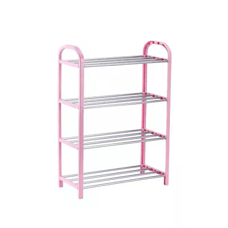 Original Creative Simple Shoe Rack Multi-layer Storage 4-layer Shoe Rack Closet Organizer Metal Iron Plastic Customized