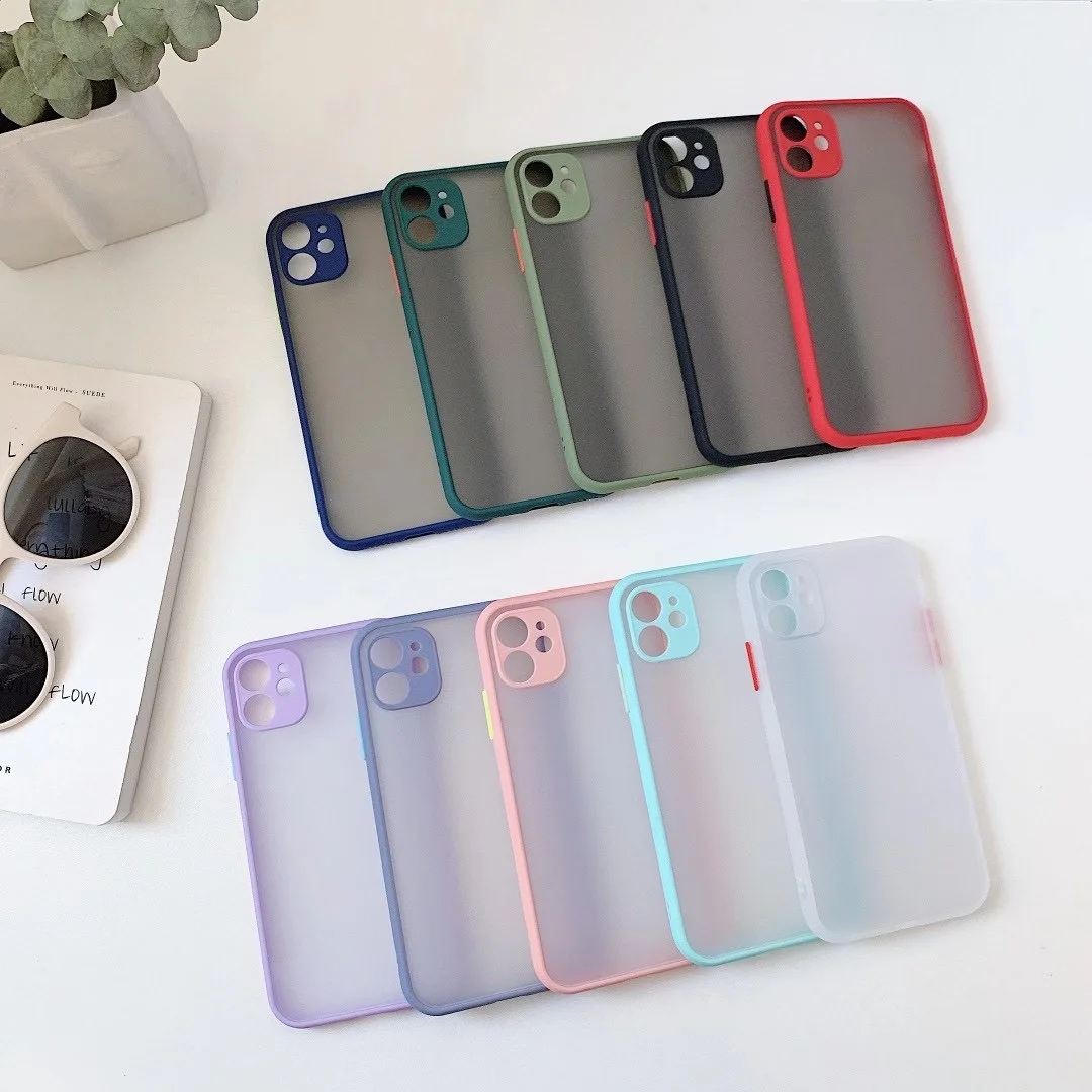 
For iPhone 12 11 Pro Max Color Contrast Precise Hole Camera Protective Touch Feeling Skin Friendly Phone Case 