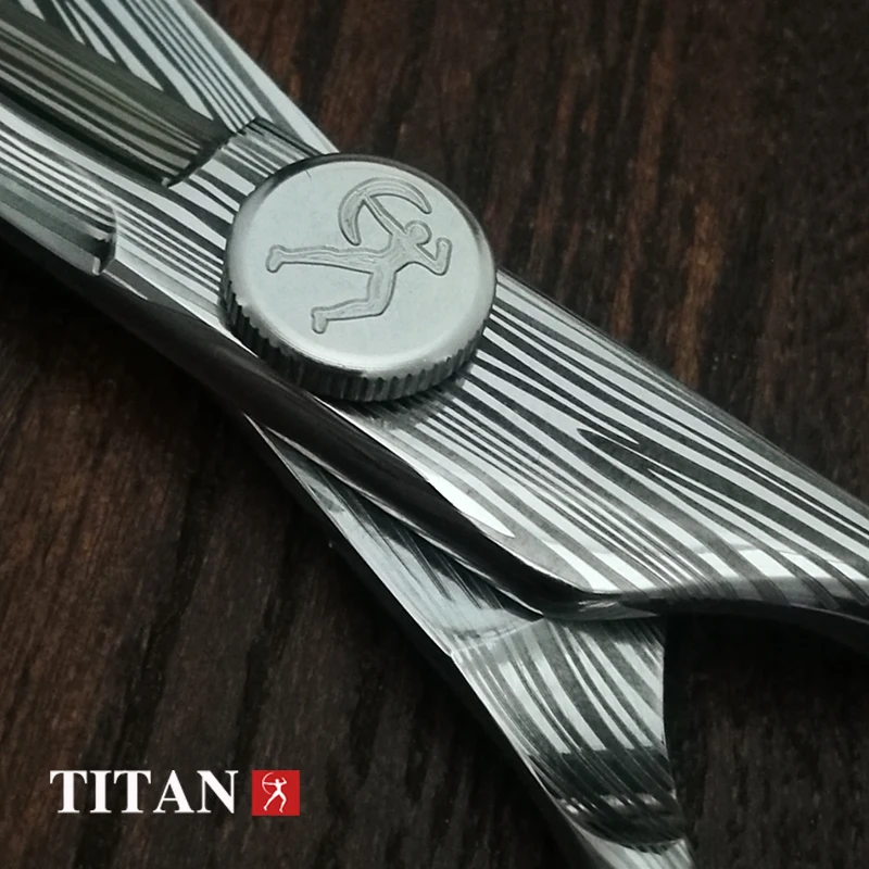titan new style bearing ball hair cutting barber scissors professional damascus hair scissors